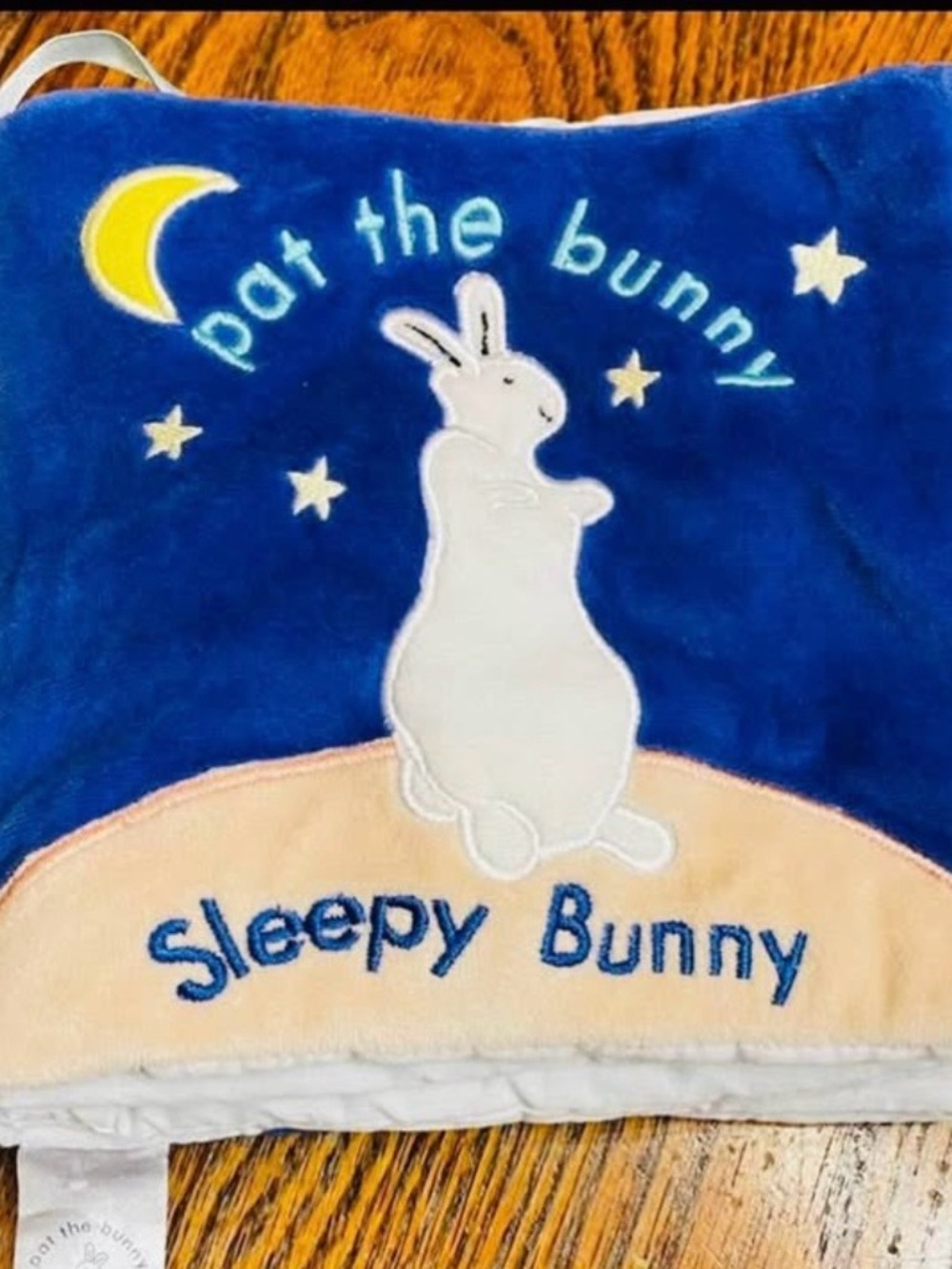 Vintage 2003 "Pat the Bunny" Sleepy Bunny Interactive Plush Book w/Bunny